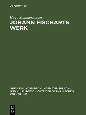 cover image of Johann Fischarts Werk